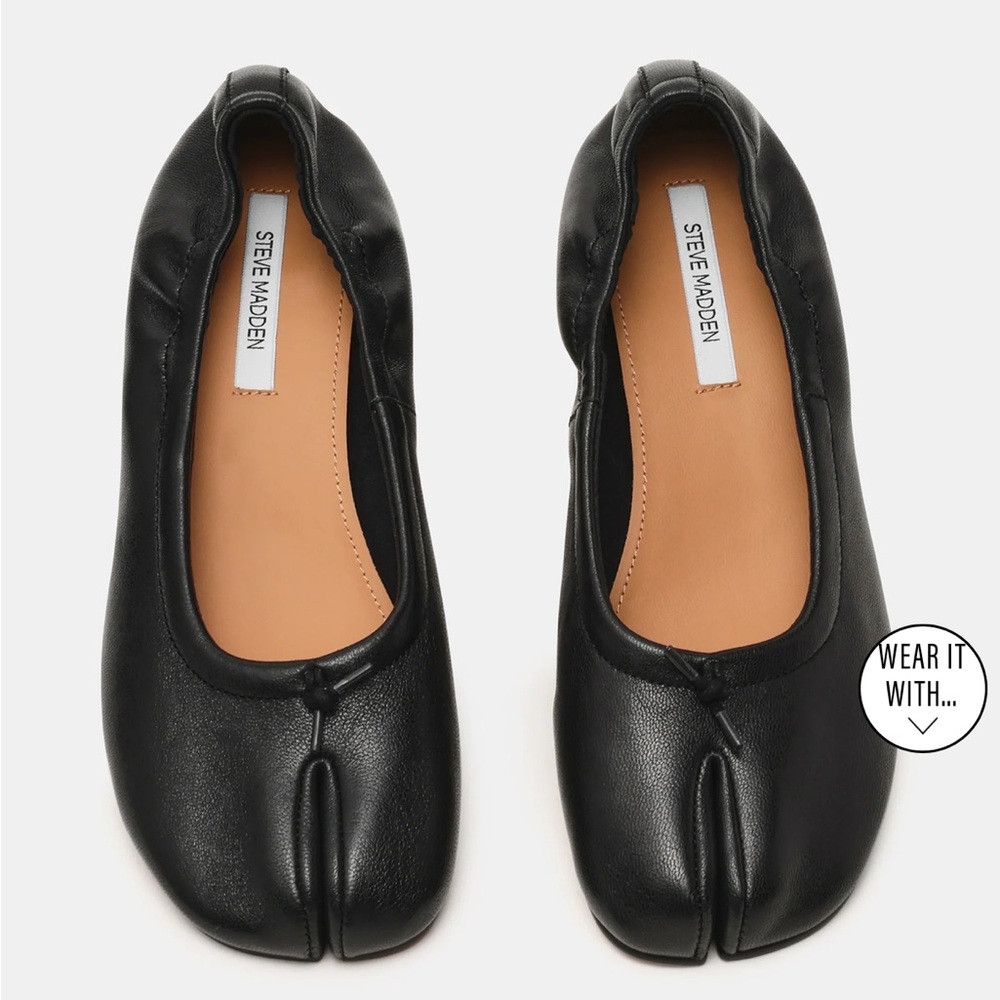 Steve Madden CYRA BLACK LEATHER — NWT - Picture 2 of 9